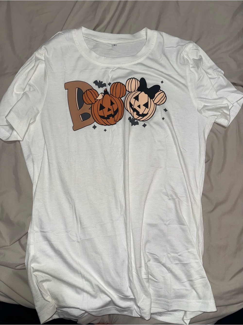 Comfort Colors White Halloween 'Boo' Pumpkin Tee
